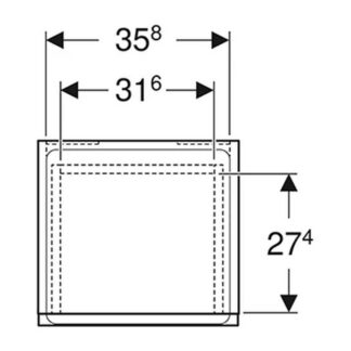 Geberit Renova Plan zijkast badmeubelkast 39x70 cm