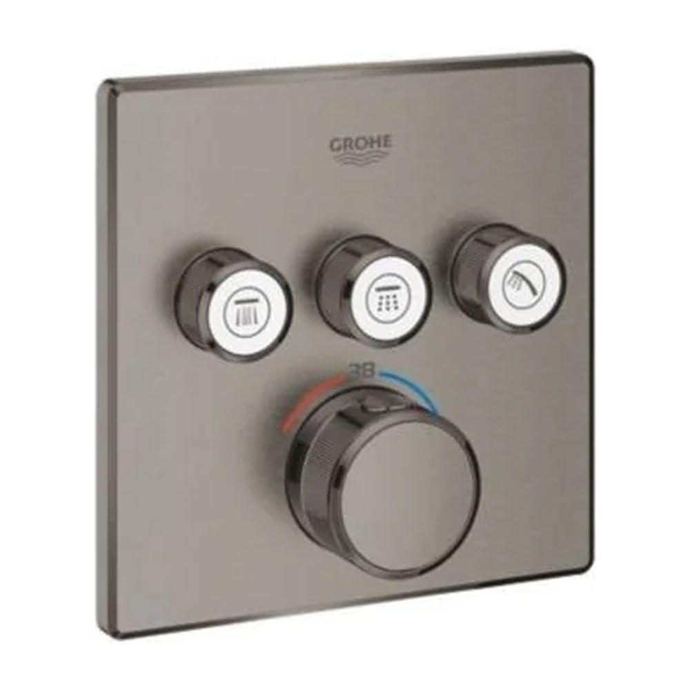 Grohe Grohtherm SmartControl inbouwmengkraan geborsteld Afbouwdeel