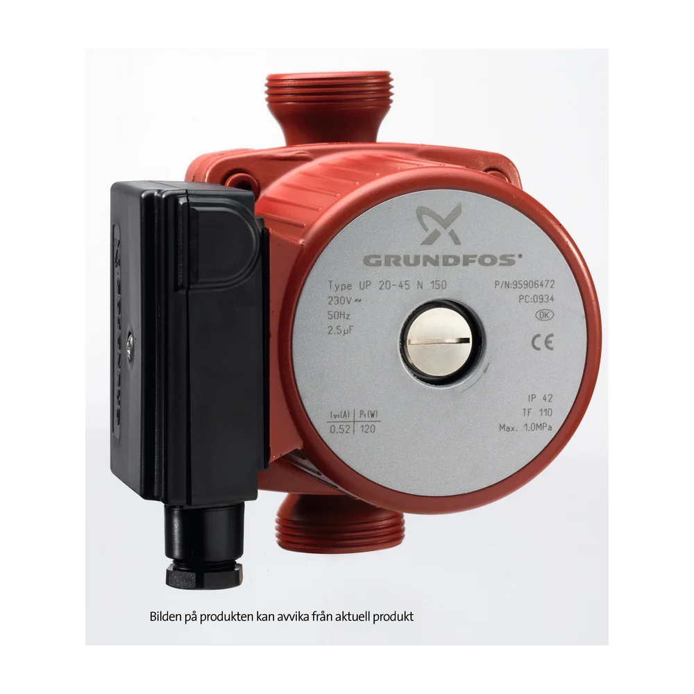 Grundfos Up circulatie & tapwaterpompen 126x150 mm rvs