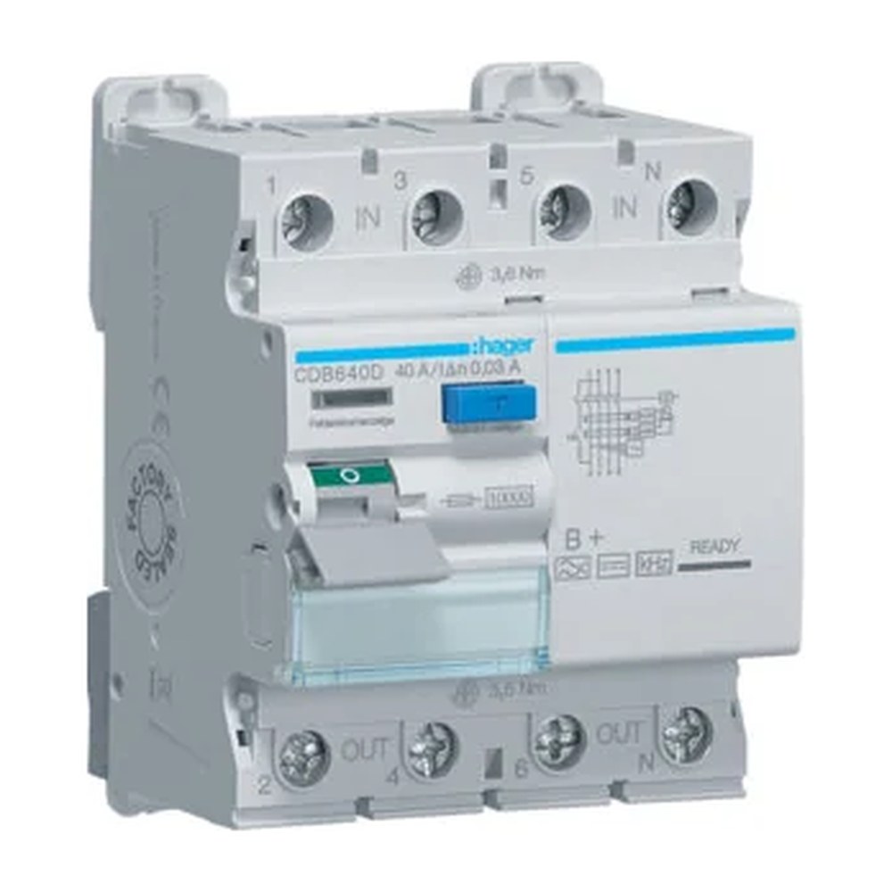 Hager CDB640D aardlekschakelaar