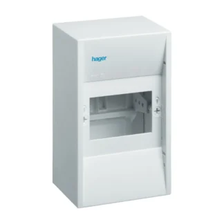 Hager installatiekast met din-rail leeg 180x110x82 mm ral9010