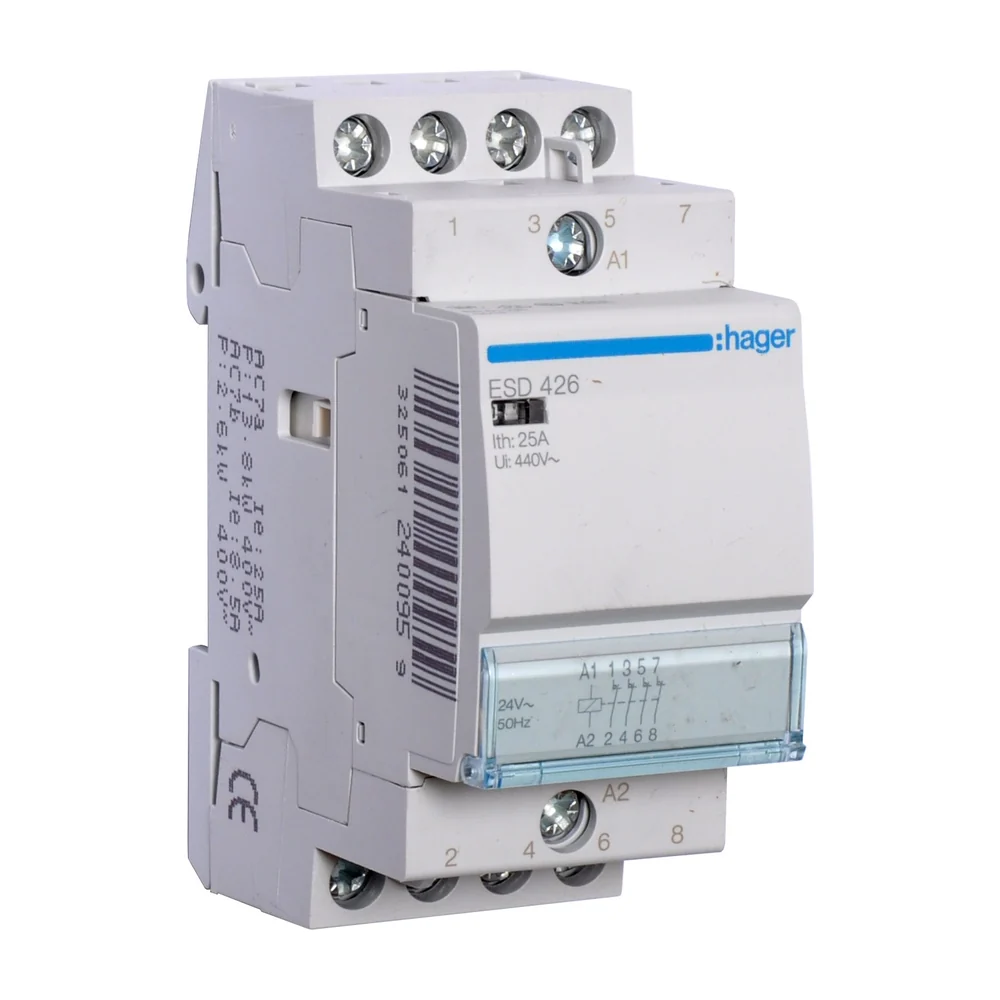 Hager magn.schak. AC ESD installatiehulpschakelaar modulair ESD426
