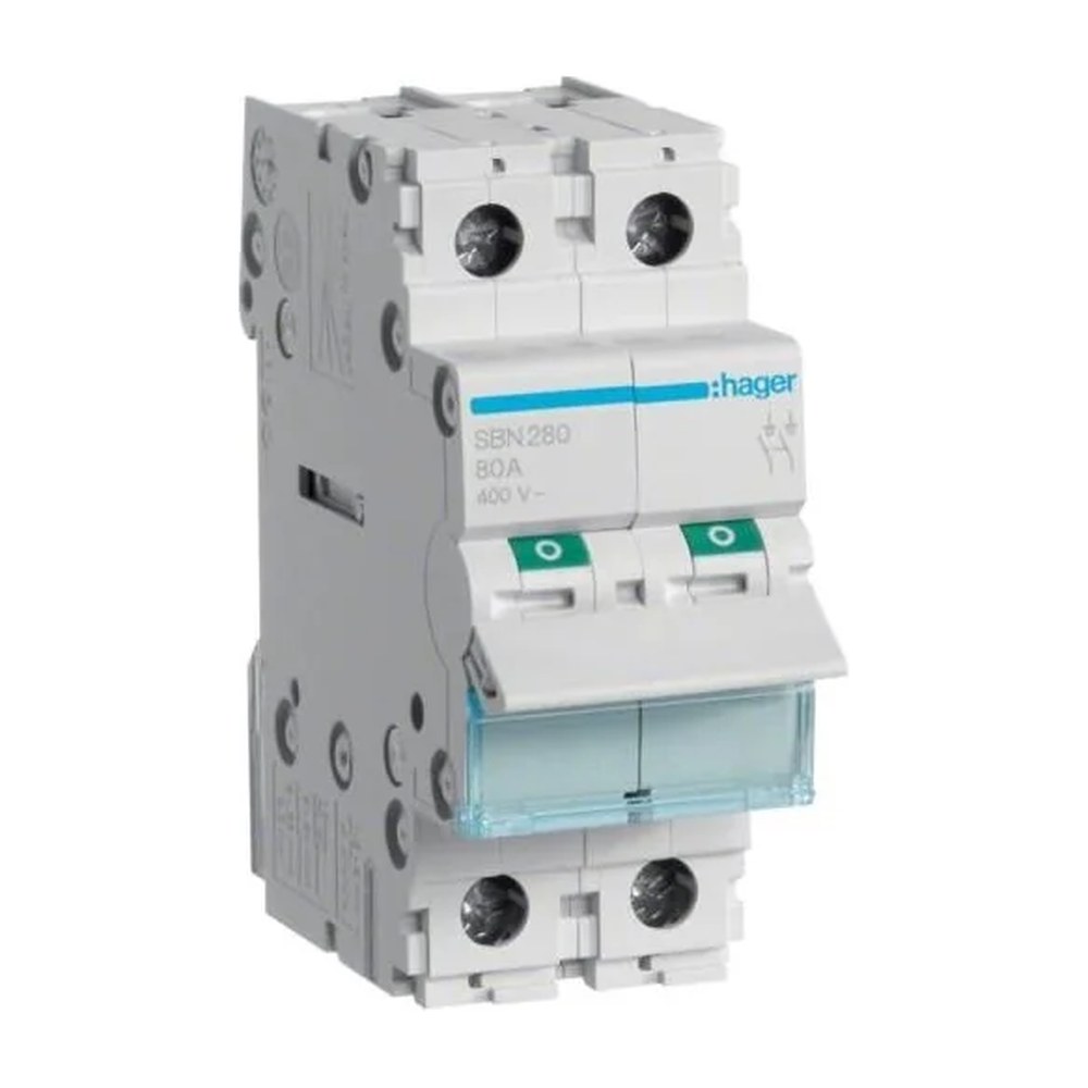 Hager ETS Modulaire lastscheider inbouwschakelaar 2-polig 80 A
