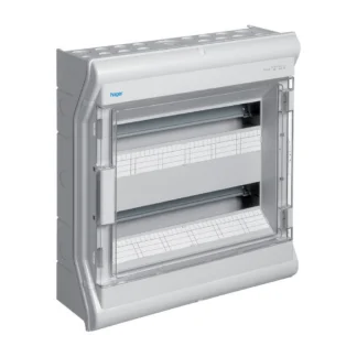 Hager Vector installatiekast met din-rail leeg 452x418x151 mm ral7035