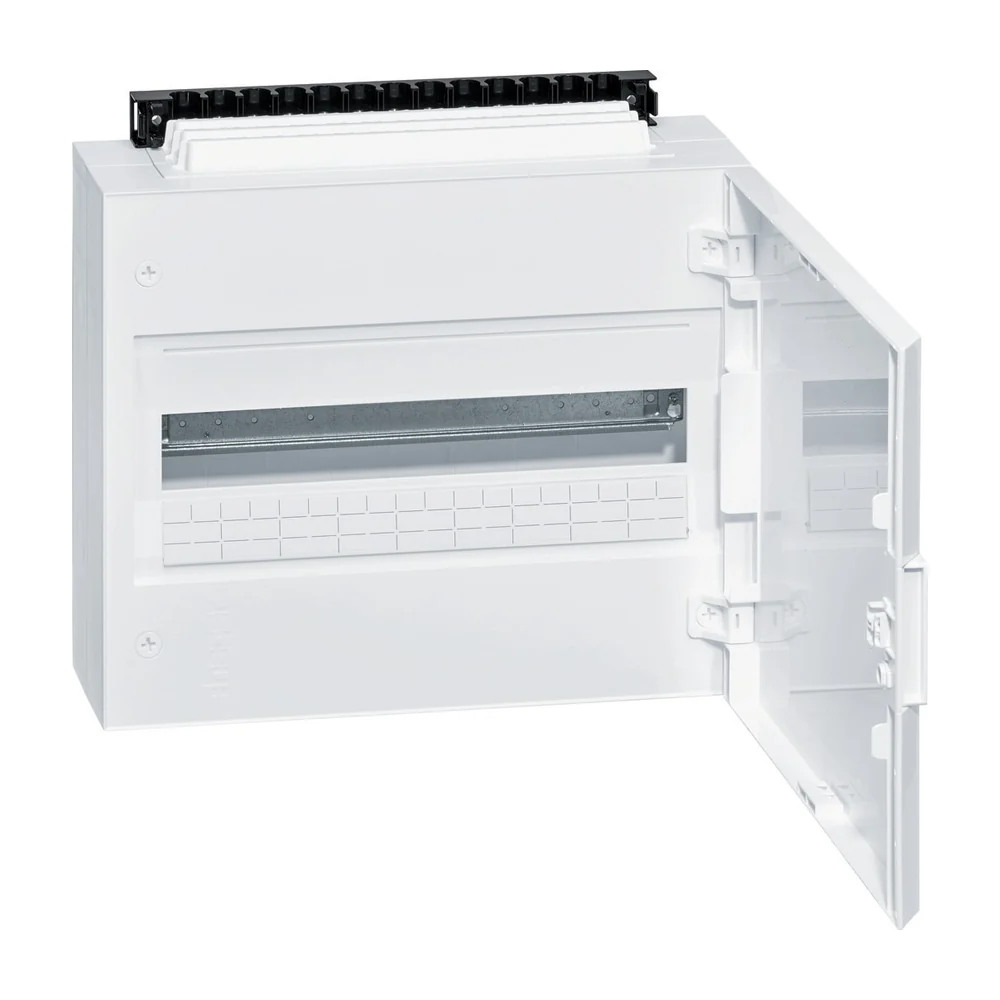 Hager Vega installatiekast met din-rail leeg ral9010