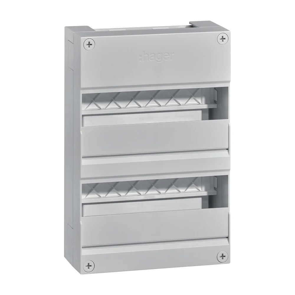 Hager Vision installatiekast met din-rail leeg 330x220x89 mm ral7035