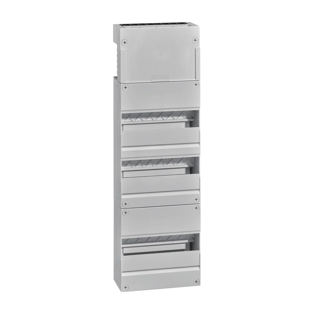 Hager Vision installatiekast met din-rail leeg 695x220x89 mm ral7035