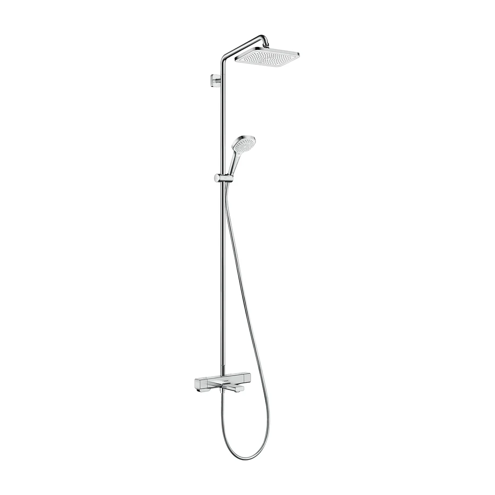 Hansgrohe Croma E, Doucheset douchesysteem met thermostaat chroom