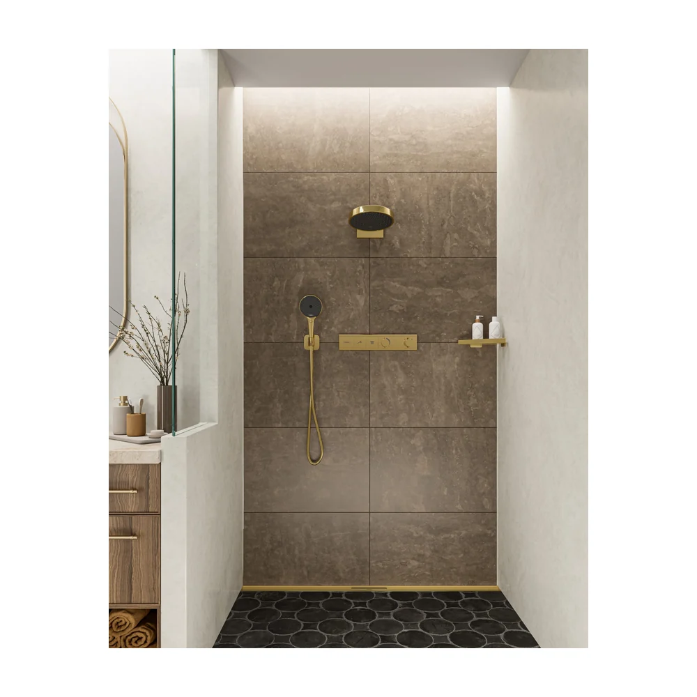 Hansgrohe FixFit Q muuraansluitbocht handdouchehouder polished