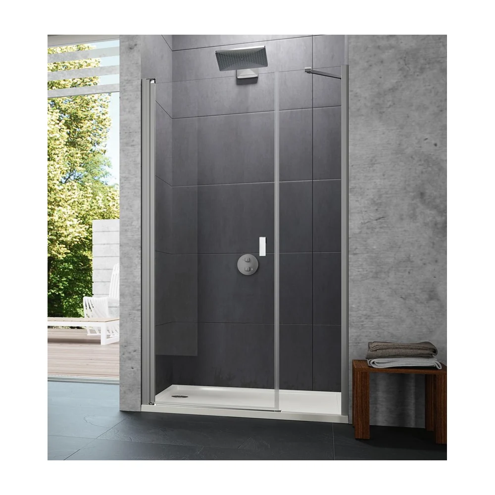 Huppe Design Pure, Zwaaideur douchedeur 1200x1900 mm chroom