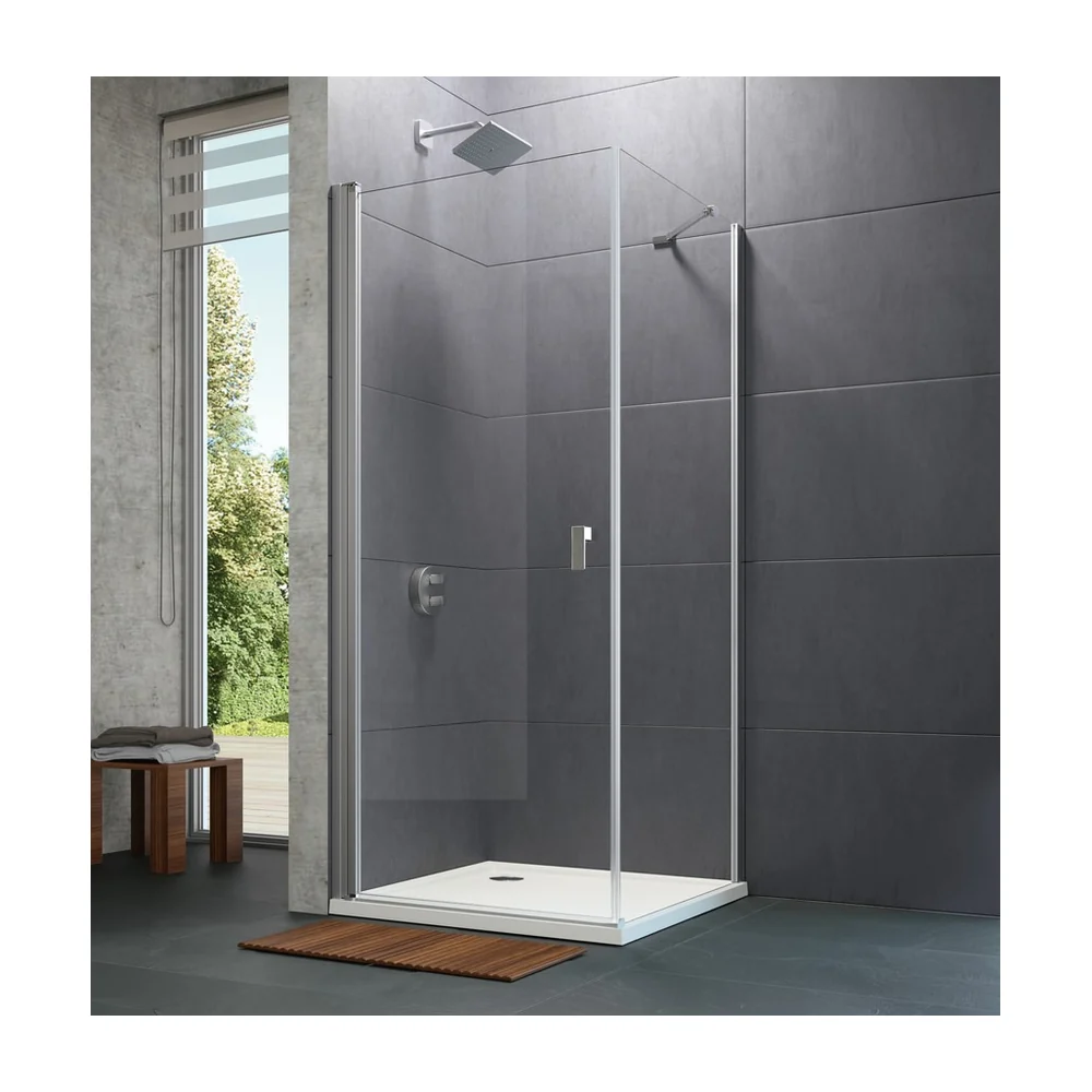 Huppe Design Pure, Zwaaideur douchedeur 800x1900 mm chroom