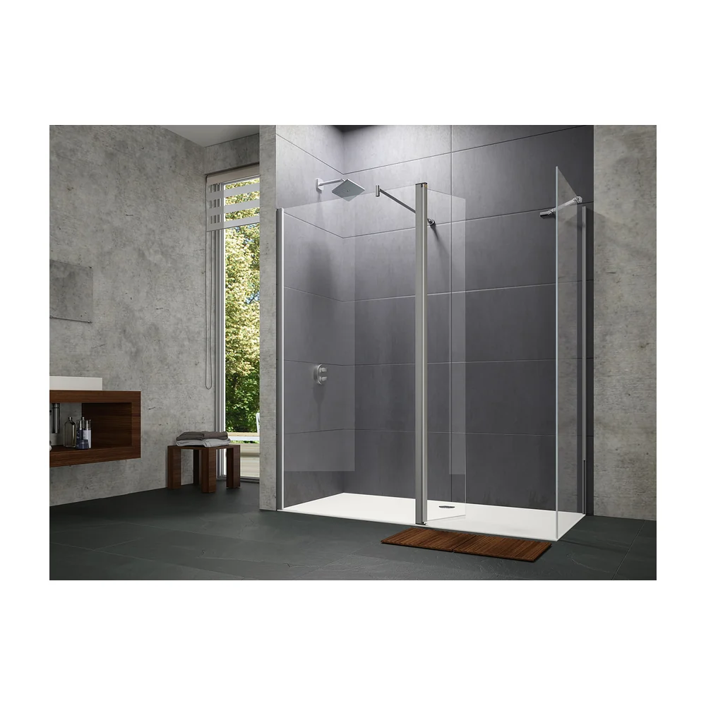 Huppe Design Pure Zwaaideur douchecabine inloop 1000x2000 mm zwart 7352761
