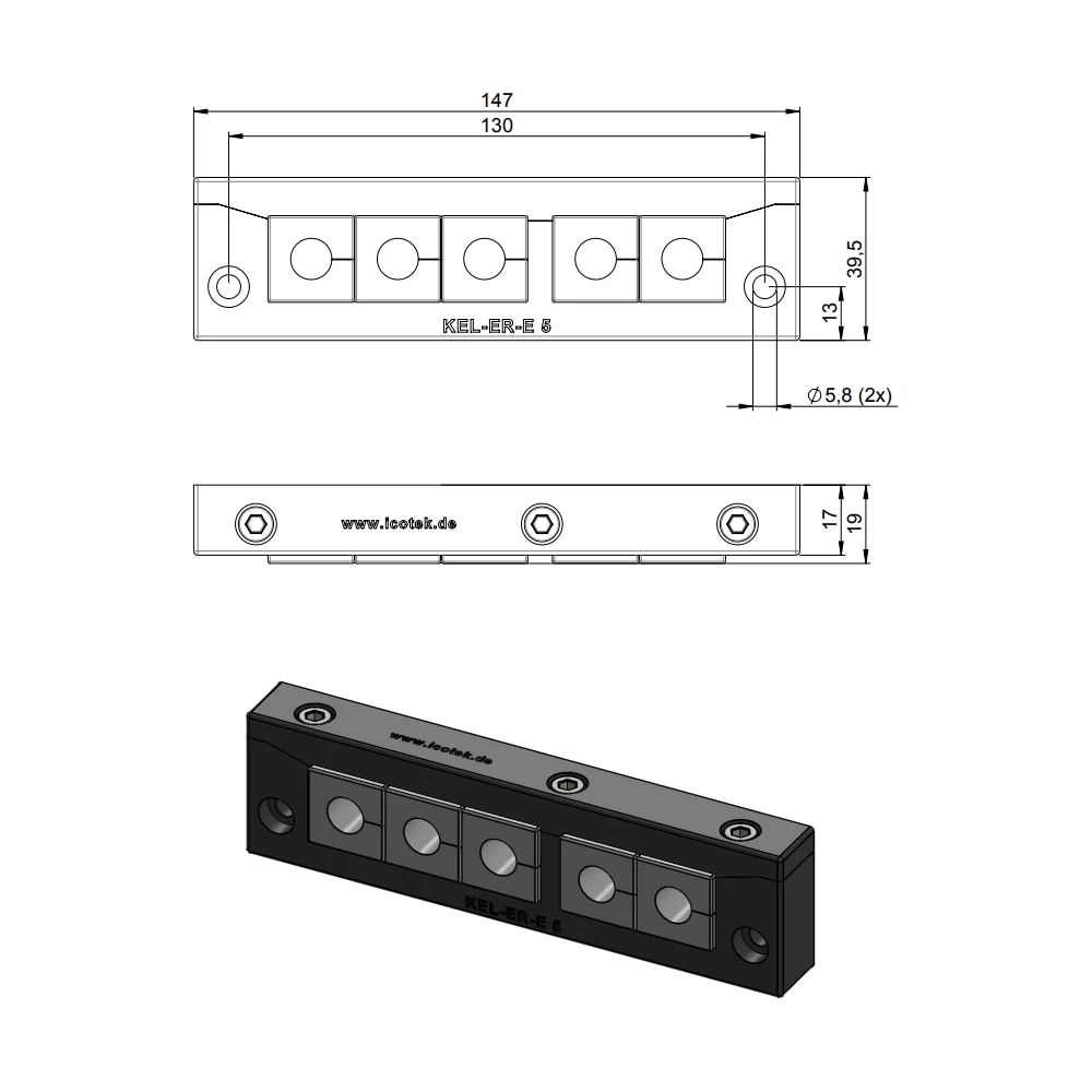 Icotek componenten voor bedrading, kabelinvoer en -bevestiging