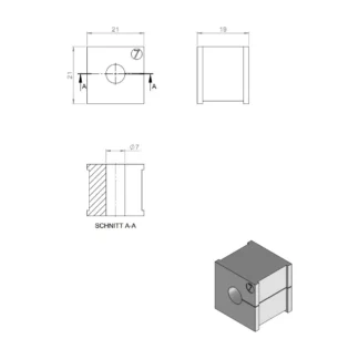Icotek kabeldoorvoertule Gesloten Grijs 6750022