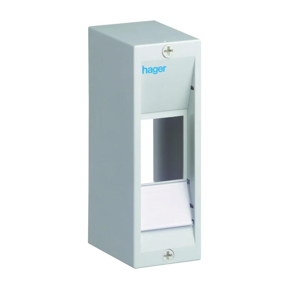 Hager Miniverdeler, IP30 installatiekast met din-rail leeg