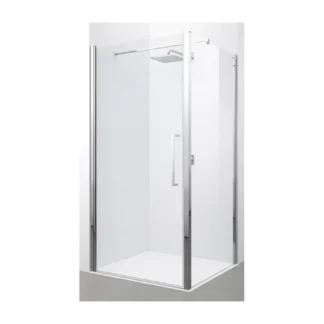 Novellini Young zijwand voor bad en douche 2000x730 mm chroom