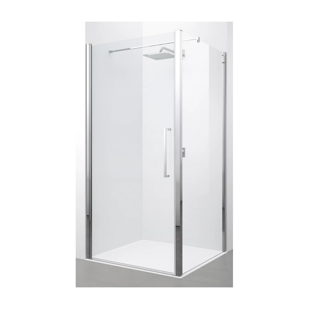 Novellini Young zijwand voor bad en douche 2000x990 mm mat chroom