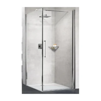 Novellini Young zijwand voor bad en douche 2000x870 mm zwart