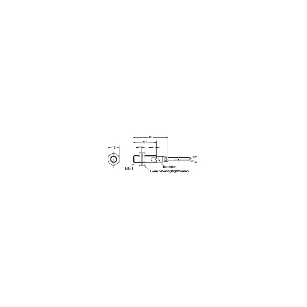 Omron Proximity E2AS08KS02WPC12MOMC E2A-S08KS0 Nabijheidssensor inductieve
