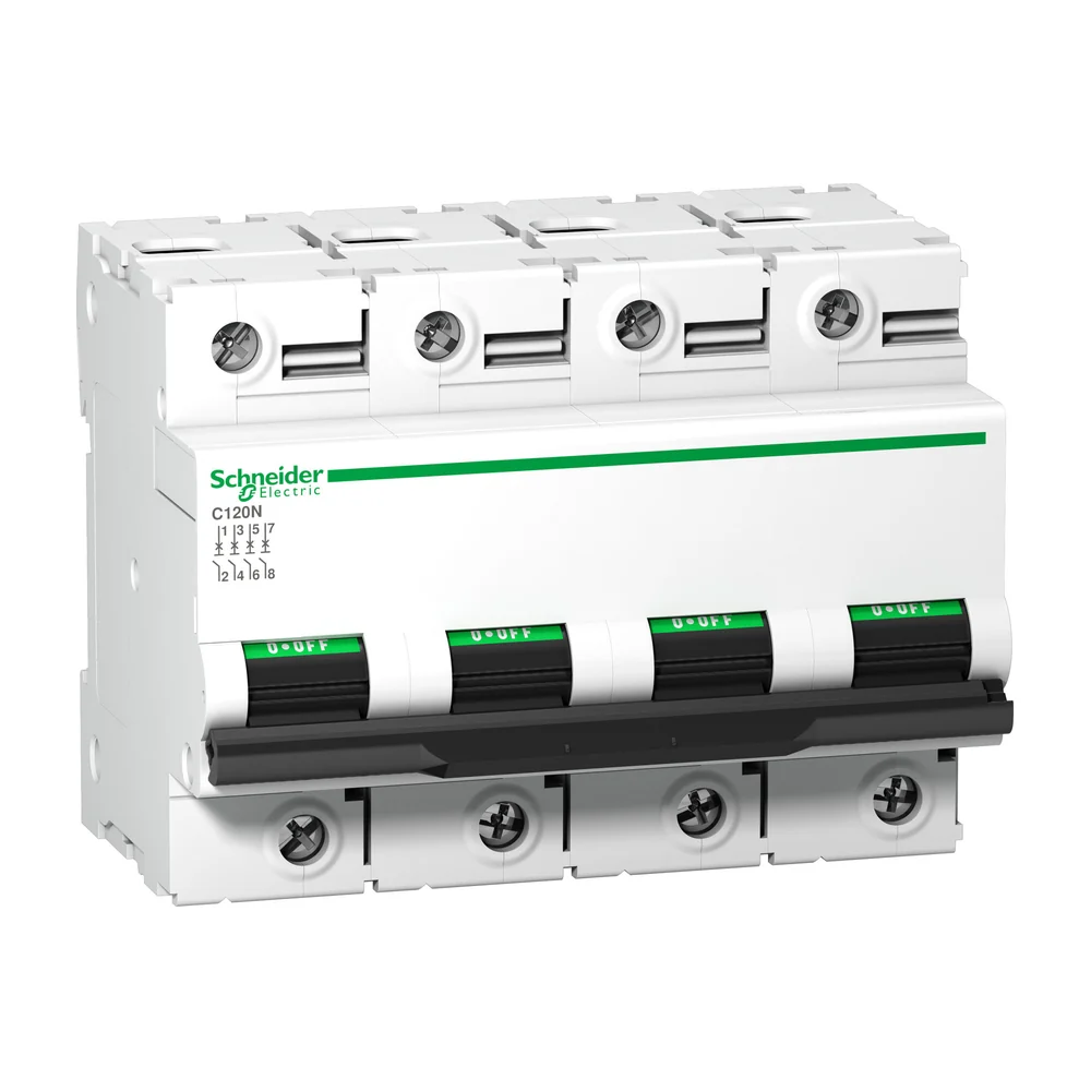 Schneider Electric Acti9 Vierpolige installatieautomaat C120N 4-polig 63 A