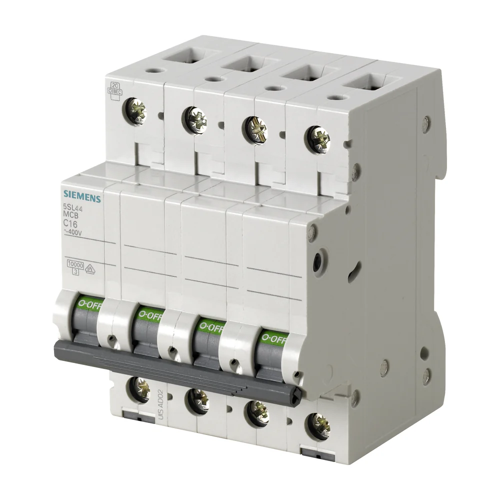 Siemens SENTRON Installatieautomaat 3-polig 4-polig 16 A C-kar 16A 3P+N 10kA
