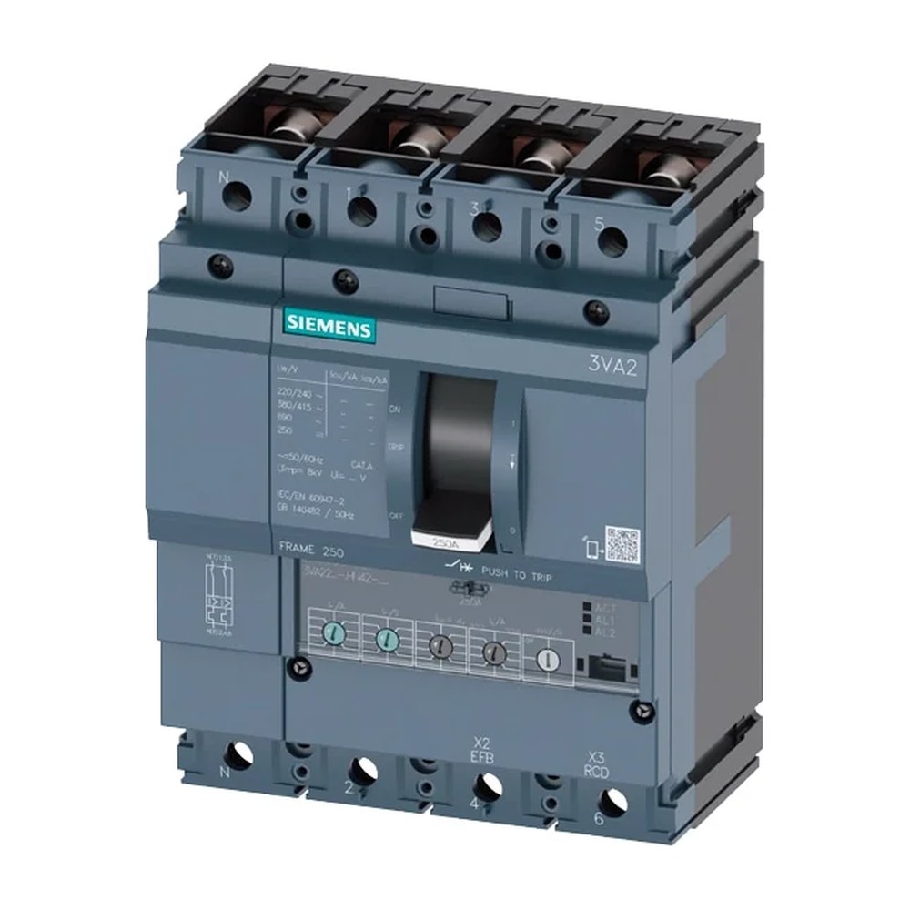 Siemens SENTRON vermogensschakelaar 4-polig 250 A