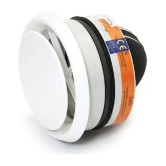 Spiralo Afzuigventiel SCV+60 brandkleppen wit
