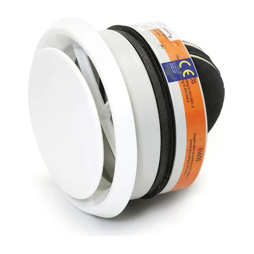 Spiralo Afzuigventiel SCV+60 brandkleppen wit