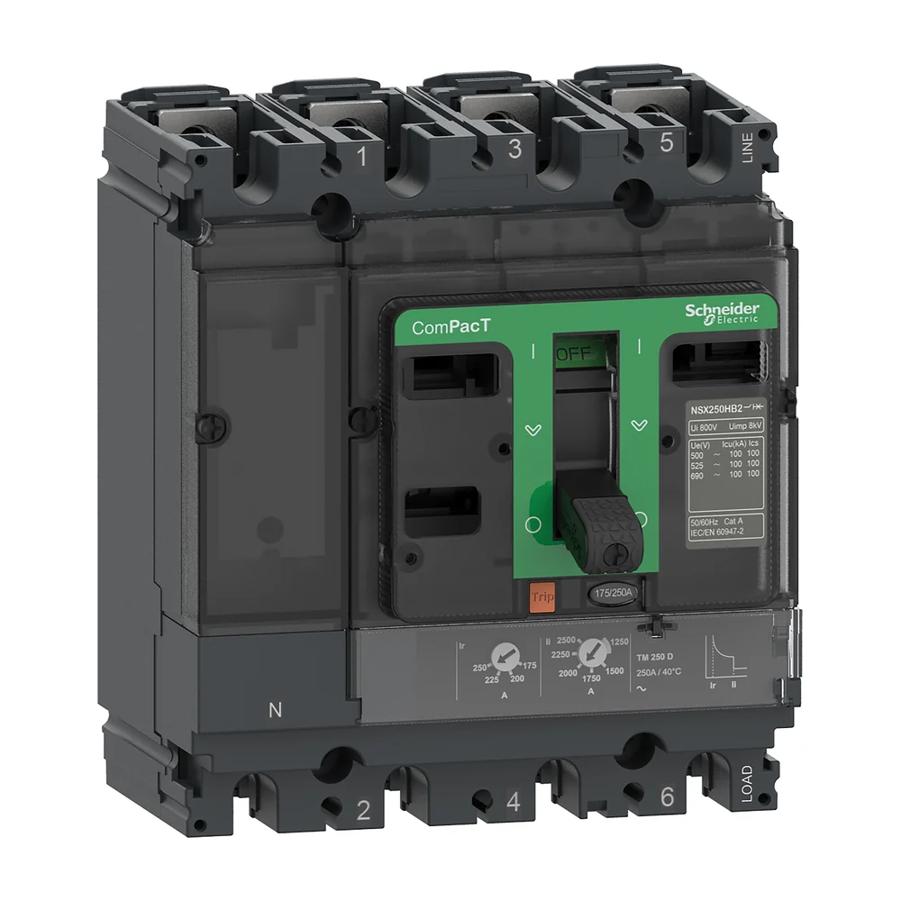 Schneider Electric stroomonderbreker ComPacT NSX100F Vierpolige 4-polig 32 A