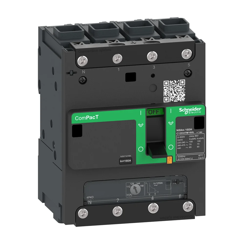 Schneider Electric ComPact vermogensschakelaar 4-polig 160 A