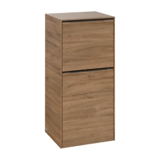 Villeroy Boch Subway 3.0 Halfhoge eiken zijkast badmeubelkast Wand Halfhoog
