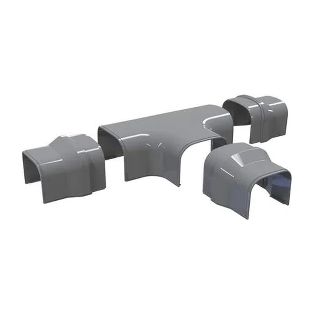 Tecnosystemi Optima T-stuk leidinggoot 75mm antraciet