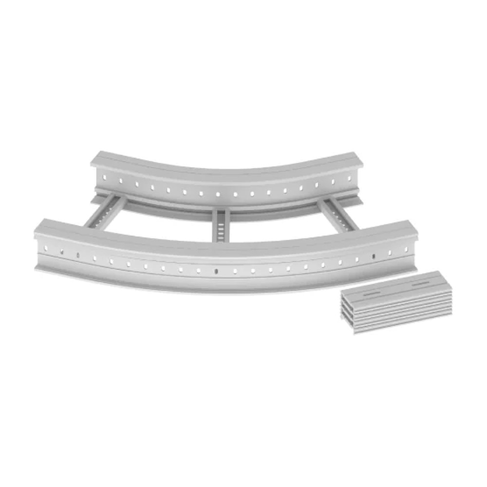 Unex bocht/hoekstuk kabelladder 135×500 ral7035