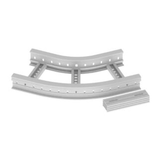 Unex Horizontale halogeenvrije bocht bocht/hoekstuk ral7035 Zonder verbinder