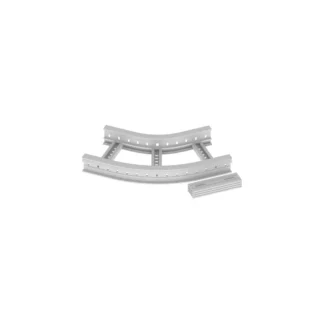 Unex Horizontale halogeenvrije bocht bocht/hoekstuk ral7035 Zonder verbinder