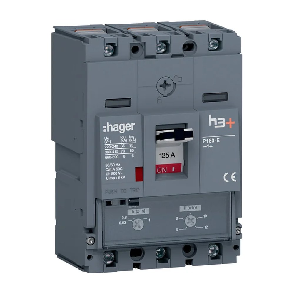 Hager Vermogensautomaat H3+, P160 3-polig 125 A 2806081