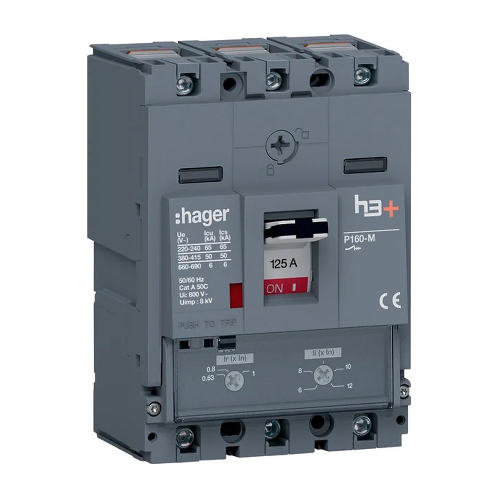 Hager Vermogensautomaat H3+, P160 3-polig 125 A 2806121