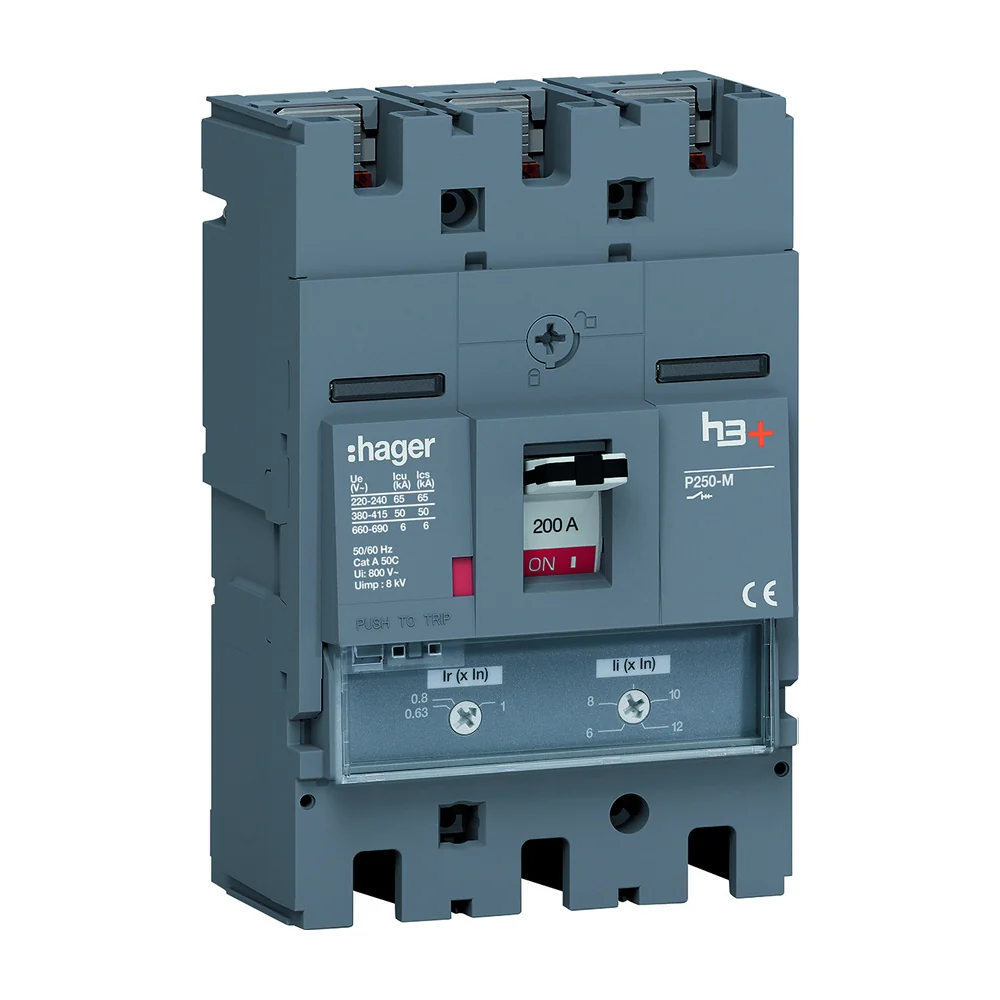 Hager Vermogensautomaat H3+, P250 3-polig 200 A 2806185