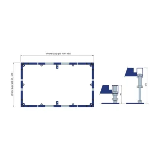Villeroy & Boch ViFrame douchevloerondersteuning