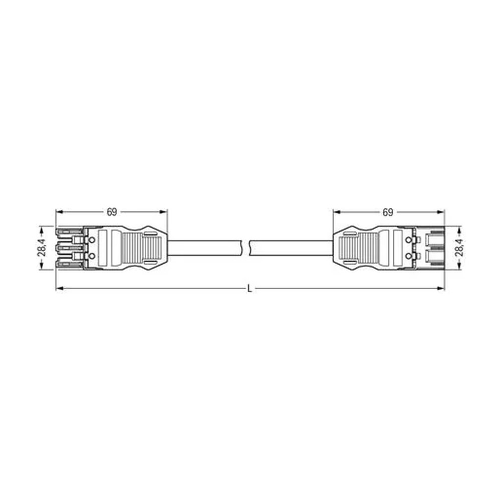 WAGO WINSTA patchkabel 3-polig 20 A 3808886