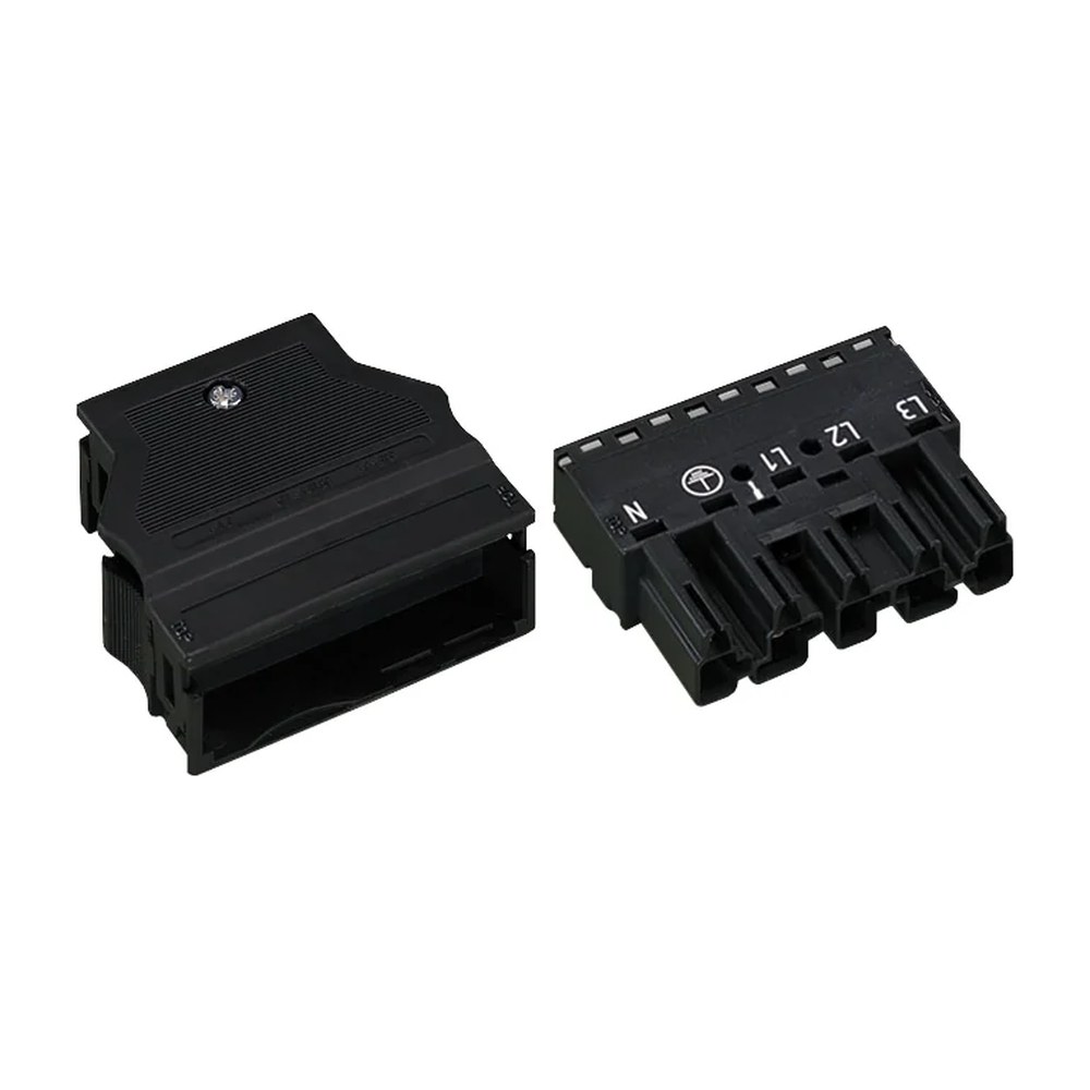 Wago Midi Steker connector voor insteekbare gebouwinstallatie zwart