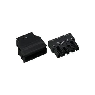 Wago Midi Steker connector voor insteekbare gebouwinstallatie zwart