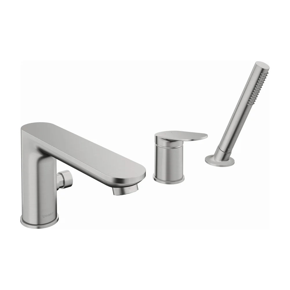 Duravit Wave badmengkraan met thermostaat handdouche geborsteld