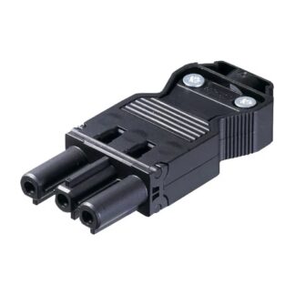 Wieland connector voor insteekbare gebouwinstallatie zwart