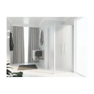Novellini Young Tweedelige draaideur douchedeur satin