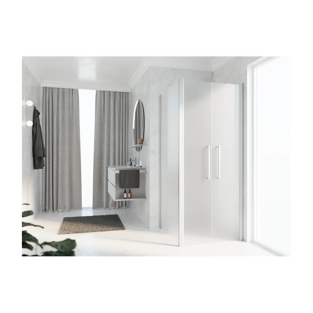 Novellini Young Tweedelige pendeldeur douchedeur satin