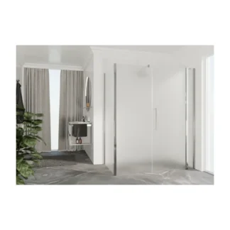 Novellini Young F1B zijwand voor bad en douche chroom