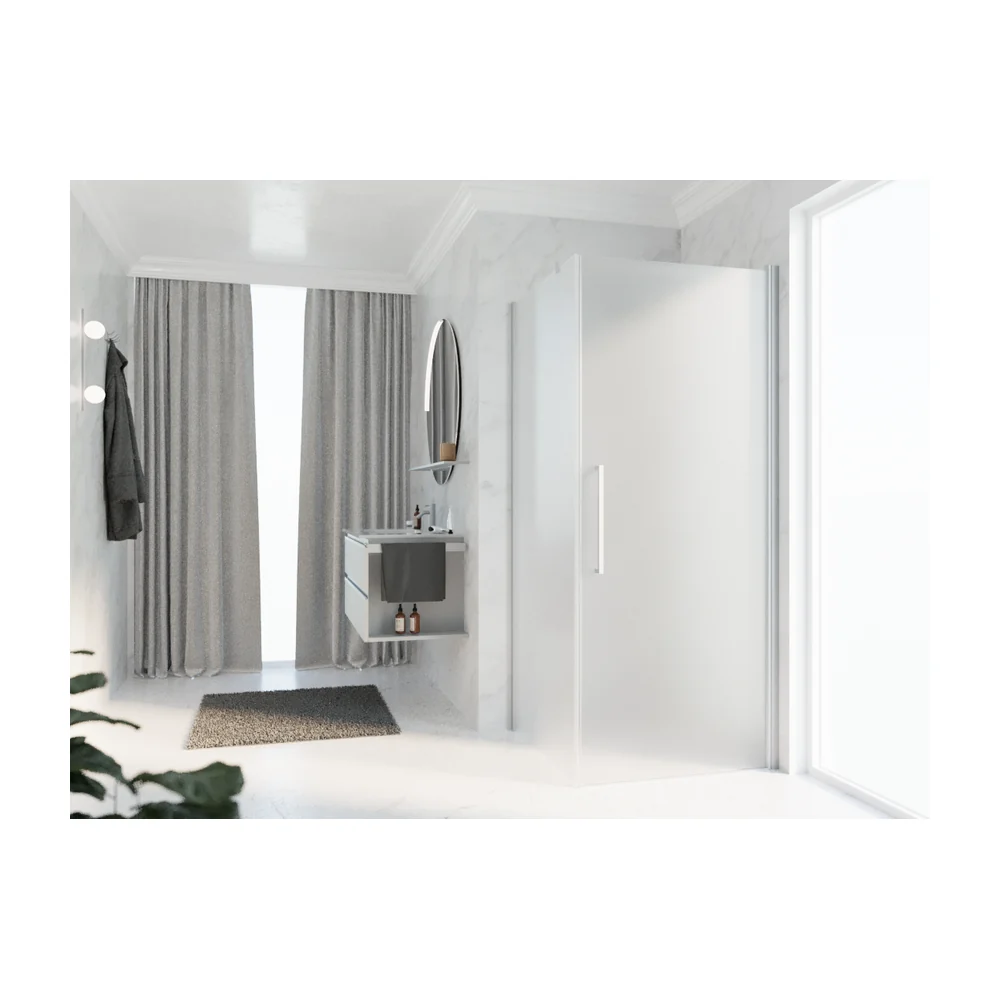 Novellini Young Fg zijwand voor bad en douche satin