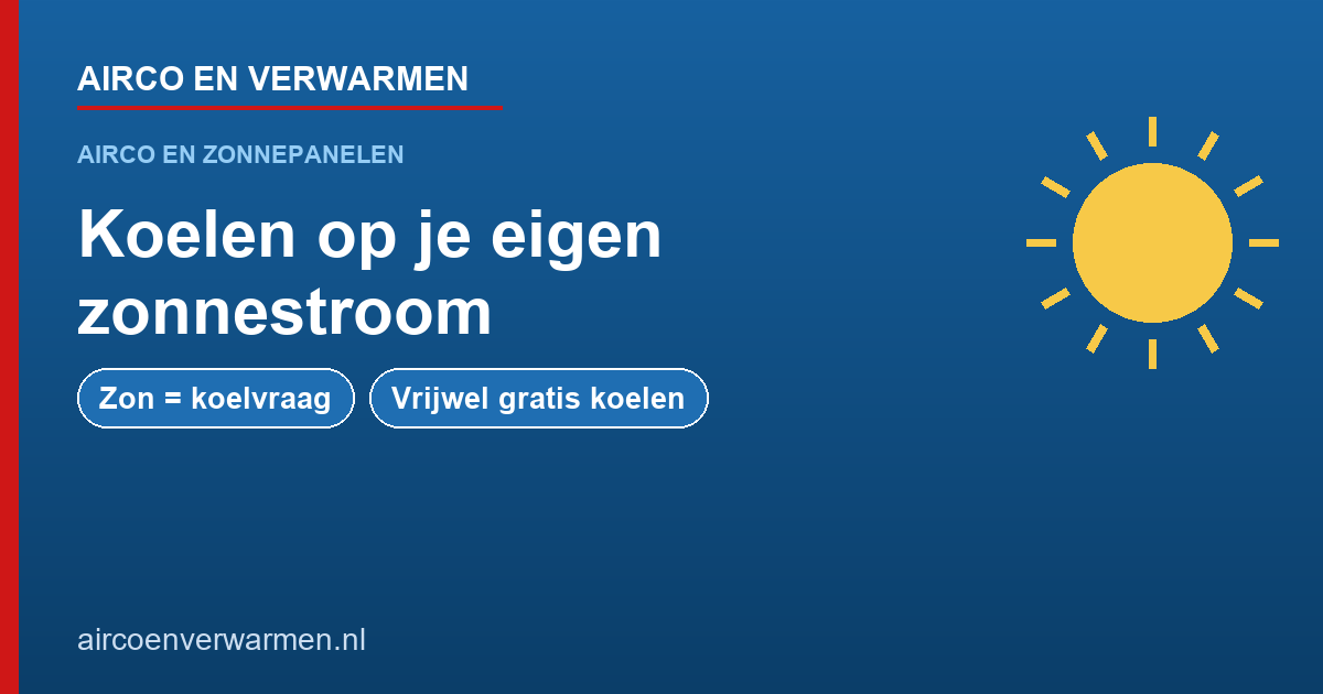 Airco koelen op zonnepanelen