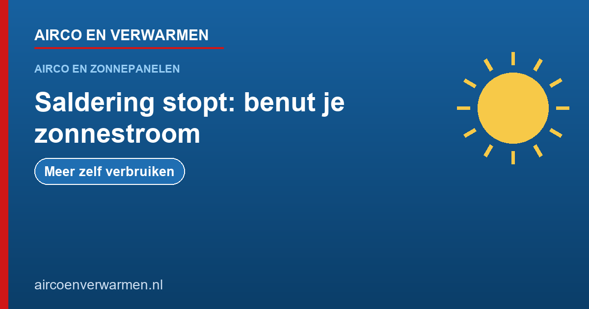Saldering afbouw airco zonnestroom